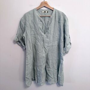 Dolma Bianca Linen Tunic in Light Gray Women’s medium